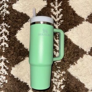 Stanley Pastel Green Travel Mug with Handle